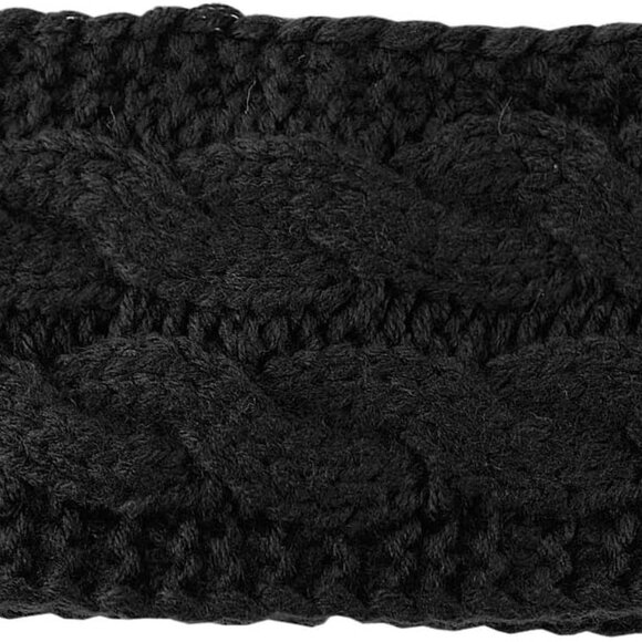 Soft Stretch Winter Warm Cable Knit Fuzzy Lined Ear Warmer Headband - Picture 4 of 4